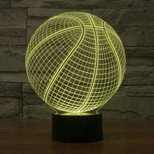 Load image into Gallery viewer, 7 Color Discoloration Creative Visual Stereo Lamp Desk Lamp Night Light, Basketball Style