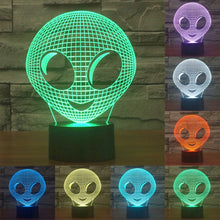 Load image into Gallery viewer, 7 Color Discoloration Creative Visual Stereo Lamp Desk Lamp Night Light, Alien Style