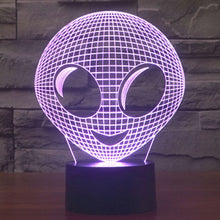 Load image into Gallery viewer, 7 Color Discoloration Creative Visual Stereo Lamp Desk Lamp Night Light, Alien Style