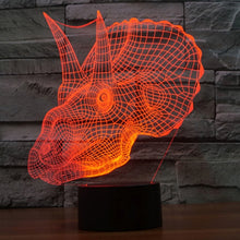 Load image into Gallery viewer, 7 Color Discoloration Creative Visual Stereo Lamp Desk Lamp Night Light, Dinosaur Style