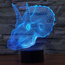 Load image into Gallery viewer, 7 Color Discoloration Creative Visual Stereo Lamp Desk Lamp Night Light, Dinosaur Style