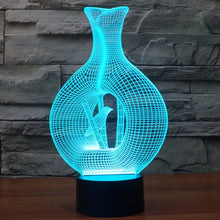Load image into Gallery viewer, 7 Color Discoloration Creative Visual Stereo Lamp Desk Lamp Night Light, Bird In The Cage Style