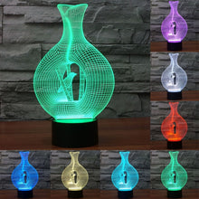 Load image into Gallery viewer, 7 Color Discoloration Creative Visual Stereo Lamp Desk Lamp Night Light, Bird In The Cage Style