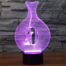 Load image into Gallery viewer, 7 Color Discoloration Creative Visual Stereo Lamp Desk Lamp Night Light, Bird In The Cage Style