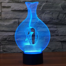 Load image into Gallery viewer, 7 Color Discoloration Creative Visual Stereo Lamp Desk Lamp Night Light, Bird In The Cage Style