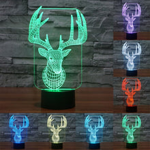 Load image into Gallery viewer, 7 Color Discoloration Creative Visual Stereo Lamp Desk Lamp Night Light, Elaphurus Davidianus Style