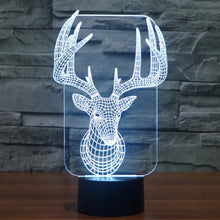 Load image into Gallery viewer, 7 Color Discoloration Creative Visual Stereo Lamp Desk Lamp Night Light, Elaphurus Davidianus Style