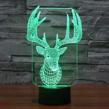 Load image into Gallery viewer, 7 Color Discoloration Creative Visual Stereo Lamp Desk Lamp Night Light, Elaphurus Davidianus Style