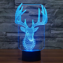 Load image into Gallery viewer, 7 Color Discoloration Creative Visual Stereo Lamp Desk Lamp Night Light, Elaphurus Davidianus Style