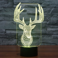 Load image into Gallery viewer, 7 Color Discoloration Creative Visual Stereo Lamp Desk Lamp Night Light, Elaphurus Davidianus Style