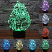 Load image into Gallery viewer, 7 Color Discoloration Creative Visual Stereo Lamp Desk Lamp Night Light, White Gourd Style