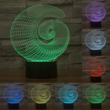 Load image into Gallery viewer, 7 Color Discoloration Creative Visual Stereo Lamp Desk Lamp Night Light, Abstract Style