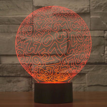 Load image into Gallery viewer, 7 Color Discoloration Creative Visual Stereo Lamp Desk Lamp Night Light, Numbers Style