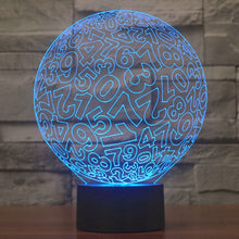 Load image into Gallery viewer, 7 Color Discoloration Creative Visual Stereo Lamp Desk Lamp Night Light, Numbers Style
