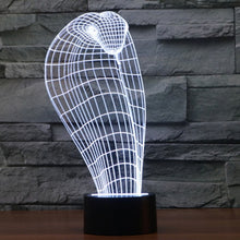 Load image into Gallery viewer, 7 Color Discoloration Creative Visual Stereo Lamp Desk Lamp Night Light, Cobra Style