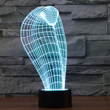 Load image into Gallery viewer, 7 Color Discoloration Creative Visual Stereo Lamp Desk Lamp Night Light, Cobra Style