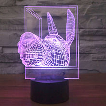 Load image into Gallery viewer, 7 Colour Discoloration Creative Visual Stereo Lamp Desk Lamp Night Light, Donkey Shape
