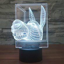 Load image into Gallery viewer, 7 Colour Discoloration Creative Visual Stereo Lamp Desk Lamp Night Light, Donkey Shape