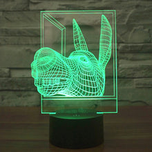 Load image into Gallery viewer, 7 Colour Discoloration Creative Visual Stereo Lamp Desk Lamp Night Light, Donkey Shape