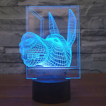 Load image into Gallery viewer, 7 Colour Discoloration Creative Visual Stereo Lamp Desk Lamp Night Light, Donkey Shape