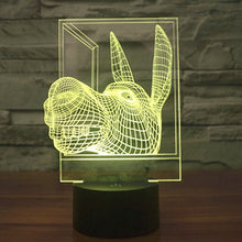 Load image into Gallery viewer, 7 Colour Discoloration Creative Visual Stereo Lamp Desk Lamp Night Light, Donkey Shape