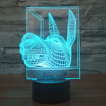 Load image into Gallery viewer, 7 Colour Discoloration Creative Visual Stereo Lamp Desk Lamp Night Light, Donkey Shape