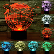 Load image into Gallery viewer, 7 Colour Discoloration Creative Visual Stereo Lamp Desk Lamp Night Light, Fly out of Asia Style