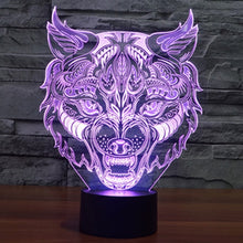 Load image into Gallery viewer, 7 Colour Discoloration Creative Visual Stereo Lamp Desk Lamp Night Light, Leopard Shape