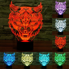 Load image into Gallery viewer, 7 Colour Discoloration Creative Visual Stereo Lamp Desk Lamp Night Light, Leopard Shape