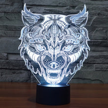 Load image into Gallery viewer, 7 Colour Discoloration Creative Visual Stereo Lamp Desk Lamp Night Light, Leopard Shape