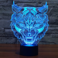Load image into Gallery viewer, 7 Colour Discoloration Creative Visual Stereo Lamp Desk Lamp Night Light, Leopard Shape
