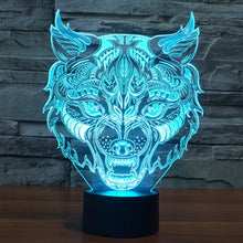 Load image into Gallery viewer, 7 Colour Discoloration Creative Visual Stereo Lamp Desk Lamp Night Light, Leopard Shape