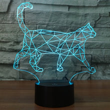 Load image into Gallery viewer, 7 Colour Discoloration Creative Visual Stereo Lamp Desk Lamp Night Light, Walking Cat Shape
