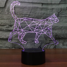 Load image into Gallery viewer, 7 Colour Discoloration Creative Visual Stereo Lamp Desk Lamp Night Light, Walking Cat Shape