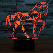 Load image into Gallery viewer, 7 Color Discoloration Creative Visual Stereo Lamp Desk Lamp Night Light, Horse Shape