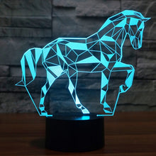 Load image into Gallery viewer, 7 Color Discoloration Creative Visual Stereo Lamp Desk Lamp Night Light, Horse Shape