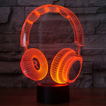 Load image into Gallery viewer, 7 Colour Discoloration Creative Visual Stereo Lamp Desk Lamp Night Light, Headset Shape