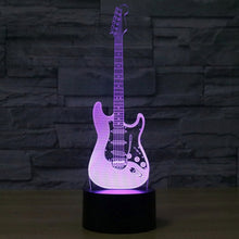 Load image into Gallery viewer, 7 Color Discoloration Creative Visual Stereo Lamp Desk Lamp Night Light, Electric Guitar Shape