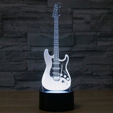Load image into Gallery viewer, 7 Color Discoloration Creative Visual Stereo Lamp Desk Lamp Night Light, Electric Guitar Shape