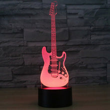 Load image into Gallery viewer, 7 Color Discoloration Creative Visual Stereo Lamp Desk Lamp Night Light, Electric Guitar Shape