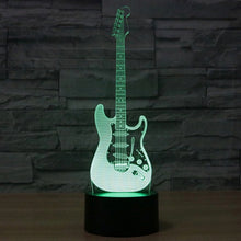 Load image into Gallery viewer, 7 Color Discoloration Creative Visual Stereo Lamp Desk Lamp Night Light, Electric Guitar Shape