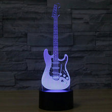 Load image into Gallery viewer, 7 Color Discoloration Creative Visual Stereo Lamp Desk Lamp Night Light, Electric Guitar Shape