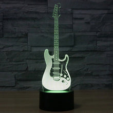 Load image into Gallery viewer, 7 Color Discoloration Creative Visual Stereo Lamp Desk Lamp Night Light, Electric Guitar Shape