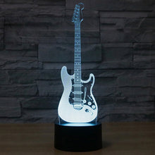 Load image into Gallery viewer, 7 Color Discoloration Creative Visual Stereo Lamp Desk Lamp Night Light, Electric Guitar Shape