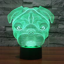 Load image into Gallery viewer, 7 Color Discoloration Creative Visual Stereo Lamp Desk Lamp Night Light, Dog Shape