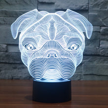 Load image into Gallery viewer, 7 Color Discoloration Creative Visual Stereo Lamp Desk Lamp Night Light, Dog Shape