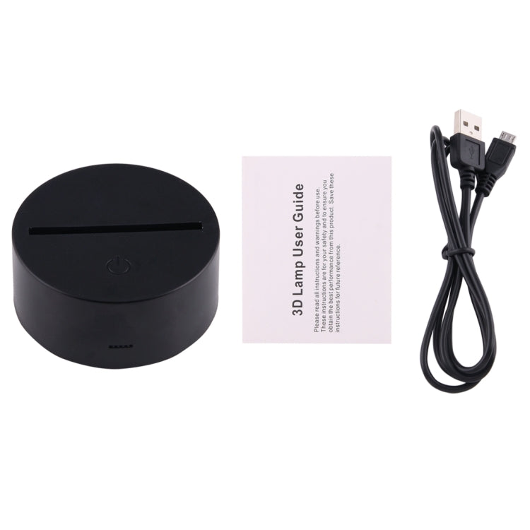 7 Color Discoloration Creative Visual Stereo Lamp Desk Lamp Night Light, Dog Shape