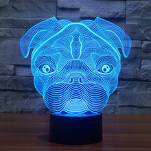 Load image into Gallery viewer, 7 Color Discoloration Creative Visual Stereo Lamp Desk Lamp Night Light, Dog Shape