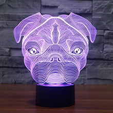 Load image into Gallery viewer, 7 Color Discoloration Creative Visual Stereo Lamp Desk Lamp Night Light, Dog Shape