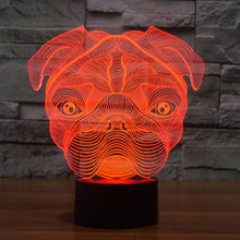 Load image into Gallery viewer, 7 Color Discoloration Creative Visual Stereo Lamp Desk Lamp Night Light, Dog Shape